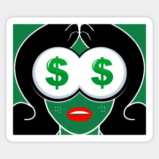 Dollar in your eyes Sticker